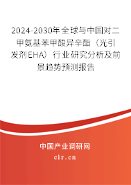 2024-2030年全球與中國對二甲氨基苯甲酸異辛酯（光引發劑EHA）行業研究分析及前景趨勢預測報告