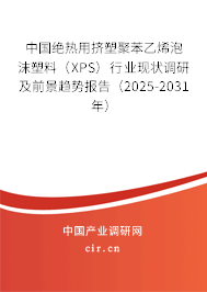 中國絕熱用擠塑聚苯乙烯泡沫塑料（XPS）行業現狀調研及前景趨勢報告（2025-2031年）