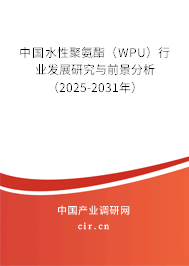 中國水性聚氨酯（WPU）行業發展研究與前景分析（2025-2031年）