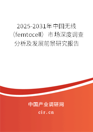 2025-2031年中國無線（femtocell）市場深度調查分析及發展前景研究報告