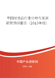 中國化妝品行業分析與發展趨勢預測報告（2013年版）
