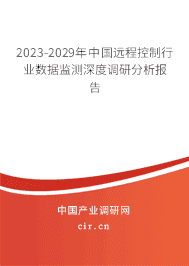 2023-2029年中國遠程控制行業數據監測深度調研分析報告
