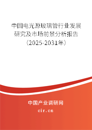 中國電光源玻璃管行業發展研究及市場前景分析報告（2025-2031年）