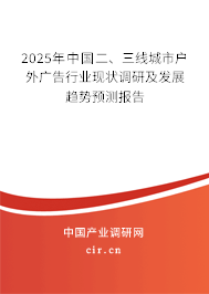 2025年中國二、三線城市戶外廣告行業現狀調研及發展趨勢預測報告