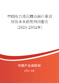 中國電力液壓推動器行業調研及未來趨勢預測報告（2025-2031年）