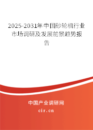2025-2031年中國砂輪機(jī)行業(yè)市場調(diào)研及發(fā)展前景趨勢報告