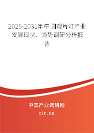 2025-2031年中國觀片燈產業發展現狀、趨勢調研分析報告