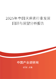 2025年中國天麻素行業(yè)發(fā)展回顧與展望分析報(bào)告
