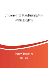 2009年中國風電場運營產業深度研究報告