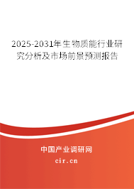 2025-2031年生物質能行業研究分析及市場前景預測報告