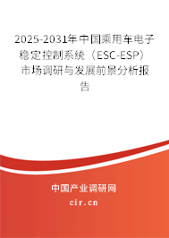 2023-2029年中國(guó)乘用車(chē)電子穩(wěn)定控制系統(tǒng)（ESC-ESP）市場(chǎng)調(diào)研與發(fā)展前景分析報(bào)告