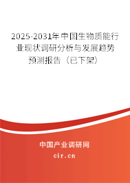 2025-2031年中國生物質(zhì)能行業(yè)現(xiàn)狀調(diào)研分析與發(fā)展趨勢預(yù)測報告（已下架）