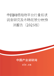 中國網(wǎng)絡(luò)購物平臺行業(yè)現(xiàn)狀調(diào)查研究及市場前景分析預(yù)測報(bào)告（2025版）