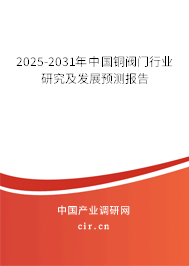 2025-2031年中國銅閥門行業研究及發展預測報告