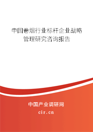 中國卷煙行業標桿企業戰略管理研究咨詢報告