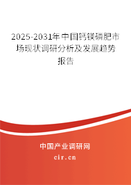 2025-2031年中國鈣鎂磷肥市場現狀調研分析及發展趨勢報告