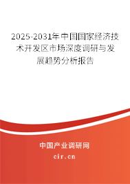 2025-2031年中國國家經濟技術開發區市場深度調研與發展趨勢分析報告