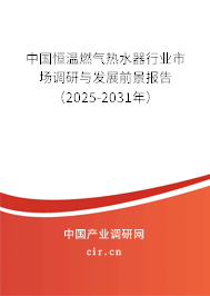 中國恒溫燃氣熱水器行業市場調研與發展前景報告（2025-2031年）
