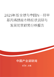 2025年版全球與中國N―羥甲基丙烯酰胺市場現狀調研與發展前景趨勢分析報告