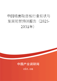 中國墻面吸音板行業現狀與發展前景預測報告（2025-2031年）