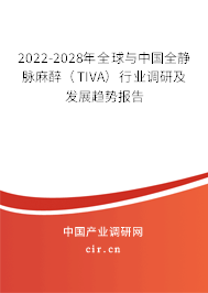 2022-2028年全球與中國(guó)全靜脈麻醉（TIVA）行業(yè)調(diào)研及發(fā)展趨勢(shì)報(bào)告
