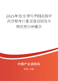 2025年版全球與中國(guó)鹽酸環(huán)丙沙星片行業(yè)深度調(diào)研及市場(chǎng)前景分析報(bào)告