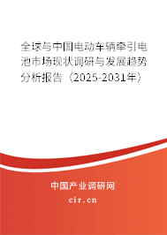 全球與中國電動車輛牽引電池市場現狀調研與發展趨勢分析報告（2025-2031年）