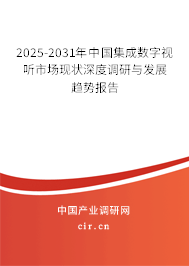 2025-2031年中國集成數字視聽市場現狀深度調研與發展趨勢報告