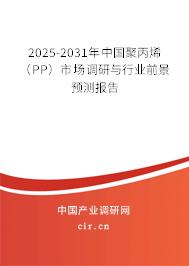 2025-2031年中國聚丙烯（PP）市場調(diào)研與行業(yè)前景預(yù)測報(bào)告