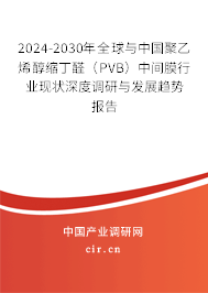2024-2030年全球與中國聚乙烯醇縮丁醛（PVB）中間膜行業現狀深度調研與發展趨勢報告