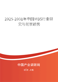 2025-2031年中國MBS行業研究與前景趨勢