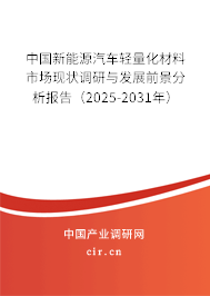中國新能源汽車輕量化材料市場現(xiàn)狀調(diào)研與發(fā)展前景分析報告（2025-2031年）