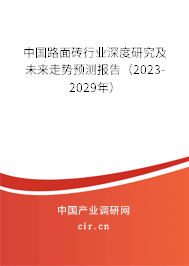 中國路面磚行業(yè)深度研究及未來走勢預(yù)測報(bào)告（2023-2029年）