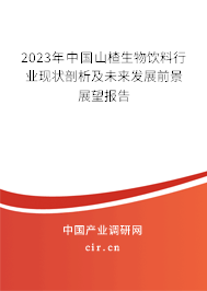 2023年中國山楂生物飲料行業現狀剖析及未來發展前景展望報告