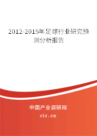 2012-2015年足球行業研究預測分析報告