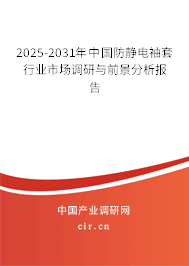 2025-2031年中國防靜電袖套行業市場調研與前景分析報告