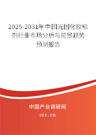 2025-2031年中國(guó)光固化膠粘劑行業(yè)市場(chǎng)分析與前景趨勢(shì)預(yù)測(cè)報(bào)告