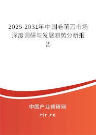 2025-2031年中國卷筆刀市場深度調(diào)研與發(fā)展趨勢分析報(bào)告