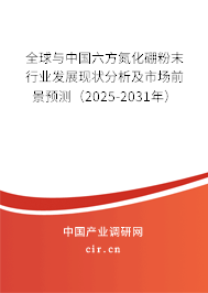 全球與中國六方氮化硼粉末行業發展現狀分析及市場前景預測（2025-2031年）
