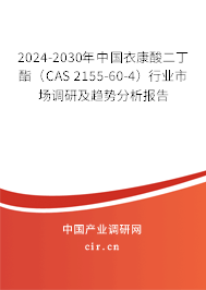 2024-2030年中國衣康酸二丁酯（CAS 2155-60-4）行業市場調研及趨勢分析報告