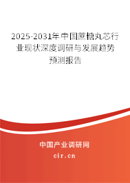 2025-2031年中國蔗糖丸芯行業現狀深度調研與發展趨勢預測報告