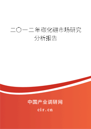 二〇一二年碳化硼市場研究分析報告