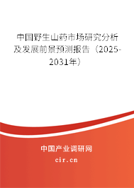 中國野生山藥市場研究分析及發展前景預測報告（2025-2031年）