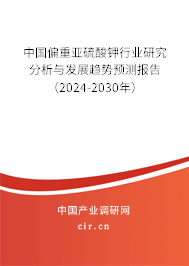 中國偏重亞硫酸鉀行業研究分析與發展趨勢預測報告（2024-2030年）
