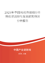 2025年中國電視傳媒細分市場現(xiàn)狀調(diào)研與發(fā)展趨勢預(yù)測分析報告
