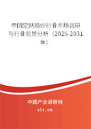 中國定制婚紗行業市場調研與行業前景分析（2025-2031年）