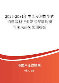 2025-2031年中國(guó)發(fā)泡螺旋式消音管材行業(yè)發(fā)展深度調(diào)研與未來(lái)趨勢(shì)預(yù)測(cè)報(bào)告