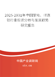 2025-2031年中國家電、IT連鎖行業現狀分析與發展趨勢研究報告