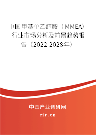 中國甲基單乙醇胺（MMEA）行業市場分析及前景趨勢報告（2022-2028年）