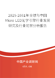 2025-2031年全球與中國Micro LED光學引擎行業發展研究及行業前景分析報告